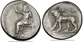 SELEUCID KINGDOM. Seleucus I Nicator, as Satrap (312-281 BC). AR stater (22mm, 15.85 gm, 11h). NGC Choice VF 5/5 - 3/5, flan flaw. Babylon II, the "Na...