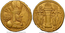 SASANIAN KINGDOM. Shahpur I (AD 240-272). AV dinar (20mm, 7.34 gm, 3h). NGC MS 5/5 - 4/5. Mint I ("Ctesiphon"), Phase II, ca. AD 260-272. Draped bust ...