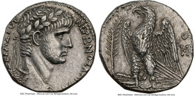 SYRIA. Antioch. Nero (AD 54-68). AR tetradrachm (24mm, 15.21 gm, 12h). NGC AU 4/5 - 4/5. Dated Caesarean Era Year 108 and Regnal Year 6 (AD 61/2). NEP...