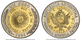 Republic bi-metallic Specimen Pattern Peso 1994 SP66 PCGS, Krupp-VDM mint, CJ-118. HID09801242017 © 2024 Heritage Auctions | All Rights Reserved
