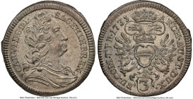 Karl (Charles) VI 3 Kreuzer 1735 MS63 NGC, Vienna mint, KM1606. HID09801242017 © 2024 Heritage Auctions | All Rights Reserved