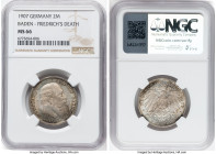 Baden. Friedrich I 2 Mark 1907 MS66 NGC, Karlsruhe mint, KM278. Death of Friedrich Commemorative. One year type. HID09801242017 © 2024 Heritage Auctio...