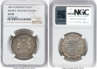 Bremen. Free City "Shooting Festival" Taler 1865-B AU58 NGC, Hannover mint, KM248, Dav-628. 2nd German Shooting Festival. HID09801242017 © 2024 Herita...