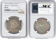 Prussia. Wilhelm I Taler 1861-A MS62 NGC, Berlin mint, KM488. Coronation of Wilhelm and Augusta. HID09801242017 © 2024 Heritage Auctions | All Rights ...