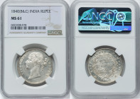 British India. Victoria Rupee 1840-(b & c) MS61 NGC, Calcutta mint, KM458.1. HID09801242017 © 2024 Heritage Auctions | All Rights Reserved