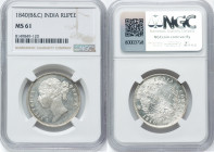 British India. Victoria Pair of Certified Rupees 1840 (b & c) MS61 NGC, Calcutta mint, KM458.1. HID09801242017 © 2024 Heritage Auctions | All Rights R...