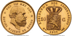 Willem III gold 10 Gulden 1877 MS65 NGC, Utrecht mint, KM106, Fr-342. HID09801242017 © 2024 Heritage Auctions | All Rights Reserved