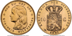 Wilhelmina I gold 10 Gulden 1897 MS65 NGC, Utrecht mint, KM118, Fr-347. HID09801242017 © 2024 Heritage Auctions | All Rights Reserved