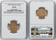 Republic gold 20 Bolivares 1905 AU58 NGC, Paris mint, KM-Y32, Fr-5c. HID09801242017 © 2024 Heritage Auctions | All Rights Reserved