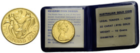 Elizabeth II. 1952-2022 200 Dollars 1980, Royal Australian Mint, Canberra. 24.0 mm. Gold 0.917. 2nd. Portrait - Koala - Gold Bullion Coin. KM 71. 10.0...