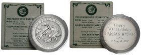 Elizabeth II. 1952-2022 1/2 oz Silber Medallion 2002, Perth Mint. 31.00 mm. Silber 0.999. In Kapsel mit Zertifikat und beschriftetem Originaletui / In...