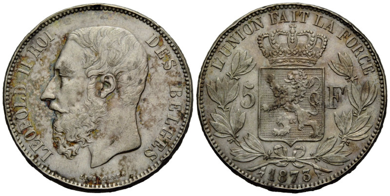 Königreich
Leopold II. 1865-1909 5 Francs 1873. 37.0 mm. Silber / Silver 0.900....