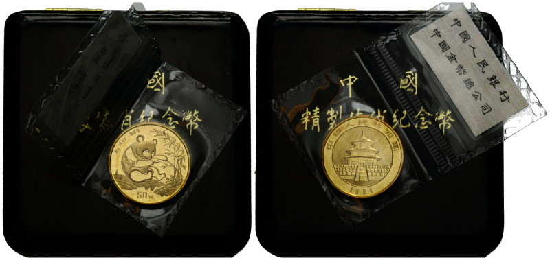 Volksrepublik / People's Republic
 50 Yuan 1994. 27.0 mm. Gold 0.999. 1/2 oz/Un...