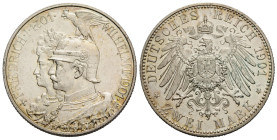 Kaiserreich / Empire Preussen, Königreich
Wilhelm II. 1888-1918 2 Mark 1901 A, Berlin. 28.0 mm. Silber / Silver 0.900. 200-jähriges Jubiläum des Köni...