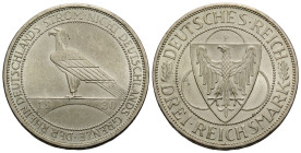 Weimarer Republik / Weimar Republic
 3 Reichsmark 1930 F, Stuttgart. 30.0 mm. Silber / Silver. KM 70. 15.00 g. Vorzüglich / Extremely fine.