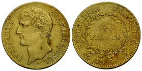 Königreich und Republik / Kingdom and Republic
Consulat, 1799-1804 40 Francs AN XI. A, Paris. 26.0 mm. Gold 0.900. Friedberg 479. 12.87 g. Sehr schön...