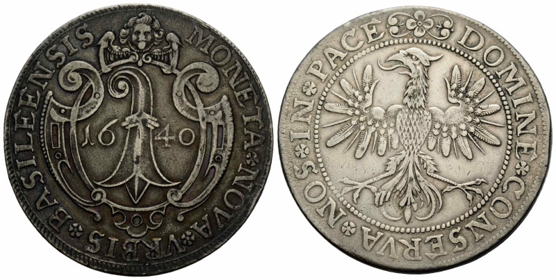 Basel / Basle Stadt und Kanton
 Taler 1640. 41.0 mm. Silber / Silver thaler. HM...