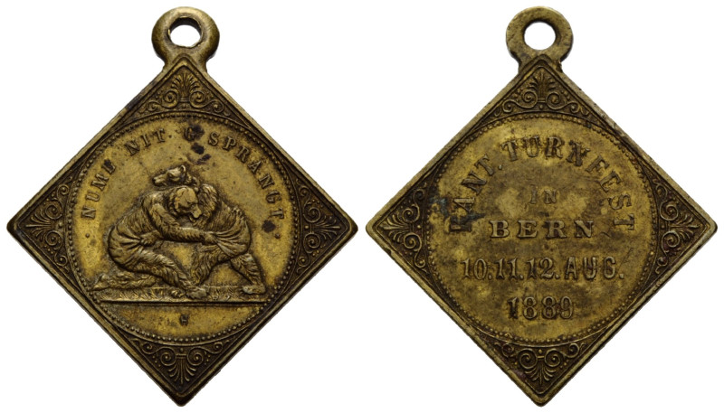 Bern / Berne
 Bronzemedaille / Bronze medal 1889. 21.0 mm. Obv. Legend: NUME NI...