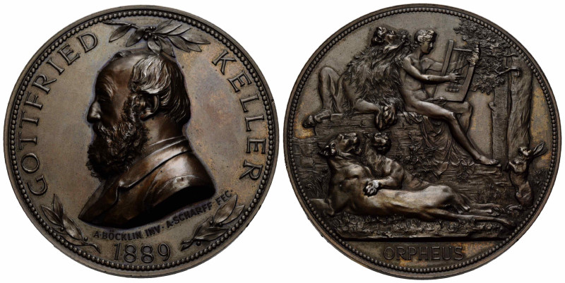 Medaillen / Medals Personenmedaille
 Bronzemedaille / Bronze medal 1889. 70.0 m...