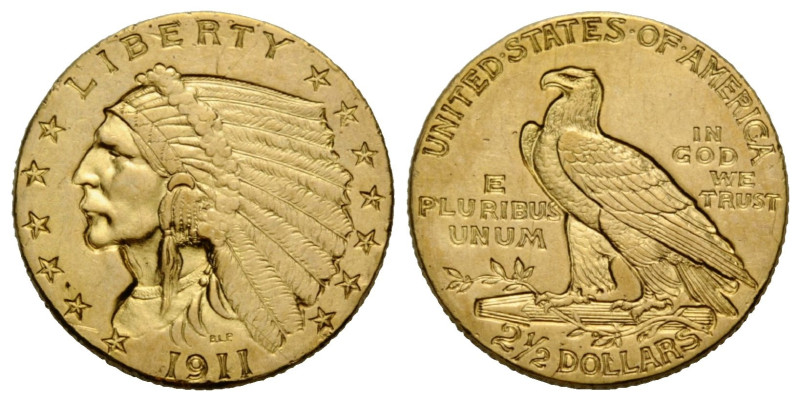 Federal republic (1776-date)
 2 1/2 Dollars 1911. 18.0 mm. Gold 0.900. Indian H...