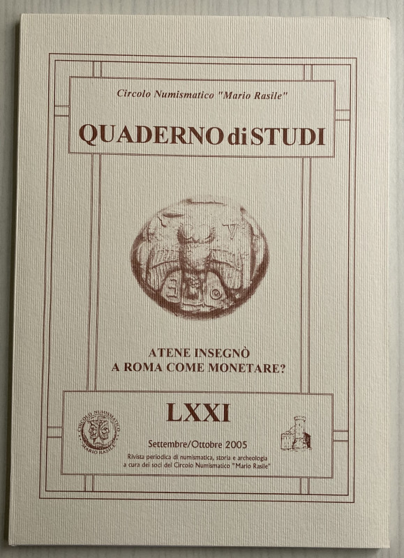 Corradi L. - Atene insegnò a Roma come monetare? Cassino, 2005. Quaderno di Stud...