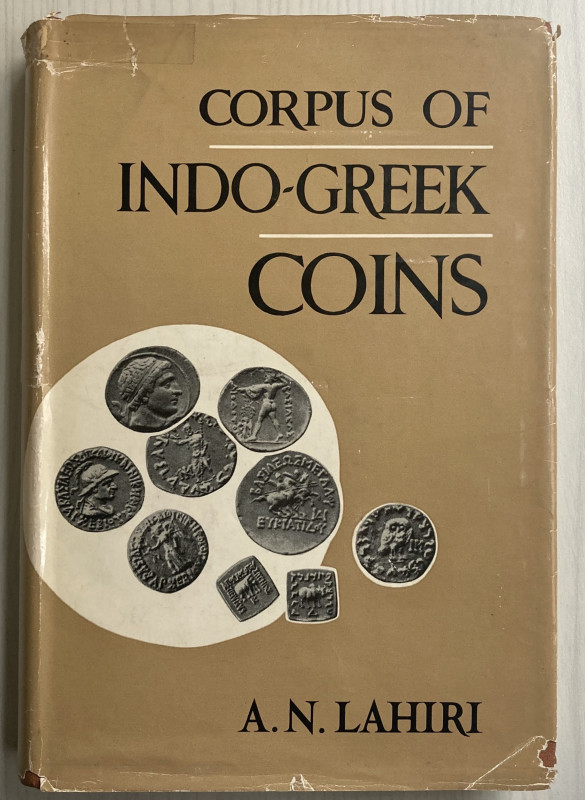 Lahiri A.N., Corpus of Indo-Greek Coins. Calcutta, 1965. Tela ed. con sovraccope...