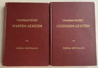 Rentzmann W. 2 Voll. I Vol. Numismatisches Legenden-Lexicon des Mittelalters und der Neuzeit. Unverannderter Nachdruck 1965. Tela ed. con titolo al do...
