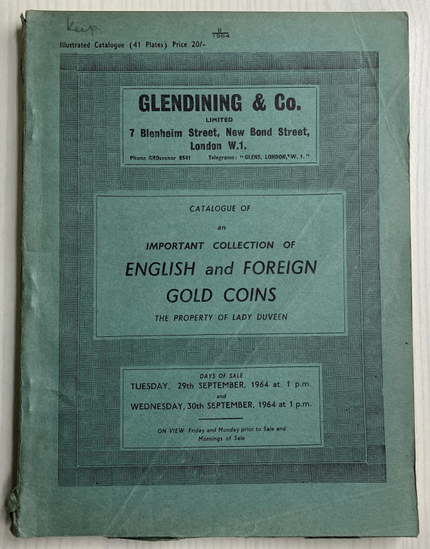 Glendining & Co. Catalogue of an important collection of English and foreign gol...