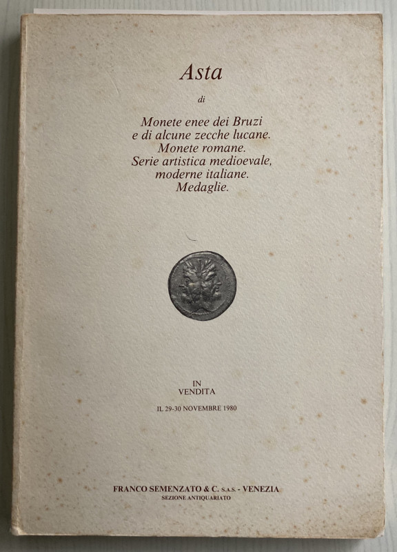 Semenzato & Co. sta di monete enee dei Bruzi e di alcune zecche lucane. Monete r...