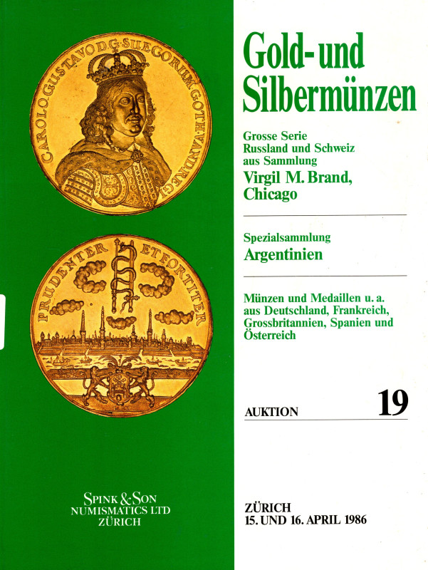 SPINK & SON - Zurich, 15\16 - April, 1986. Grosse serie Russland und Schweiz aus...