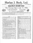 BERK HARLAN J. - Chicago,13 - July, 1994. 82 bid sale. Coins - Antiquities. Pp. n.n. nn. 1080, tavv. 39 b\n e colori. ril ed ottimo stato, importante ...