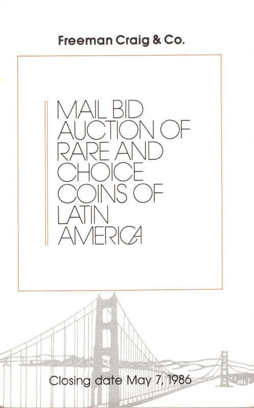 FREEMAN CRAIG & CO. Mill Valley, Mail bid auction; 7 - May, 1986. Catalogue offe...