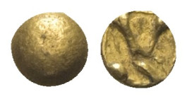 Ostkelten. Mittlerer Donauraum.

 1/24 Stater (Gold). 2. - 1. Jhdt. v. Chr.
Vs: Flacher Buckel.
Rs: Strichpunktverzierung.

5 mm. 0,30 g. 

Sl...