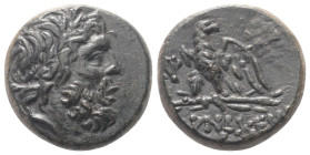 Pontos. Pharnakeia.

 Bronze. Ca. 100 - 65 v. Chr.
Vs: Kopf des Zeus mit Lorbeerkranz rechts.
Rs: Adler mit zurückgewandtem Kopf auf Blitzbündel n...