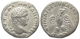 Seleukis und Pierien. Antiochia am Orontes. Caracalla (197 - 217 n. Chr.).

 Tetradrachme (Billon). Ca. 213 - 217 n. Chr.
Vs: Kopf mit Lorbeerkranz...