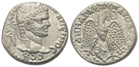 Seleukis und Pierien. Antiochia am Orontes. Caracalla (197 - 217 n. Chr.).

 Tetradrachme (Billon). Ca. 215 - 217 n. Chr.
Vs: Kopf mit Lorbeerkranz...