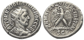 Seleukis und Pierien. Antiochia am Orontes. Philippus I. Arabs (244 - 249 n. Chr.).

 Tetradrachme (Billon). 244 n. Chr.
Vs: Büste in Rückansicht m...