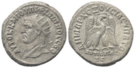 Seleukis und Pierien. Antiochia am Orontes. Philippus I. Arabs (244 - 249 n. Chr.).

 Tetradrachme (Billon). 248 n. Chr.
Vs: Kopf des Philippus I. ...