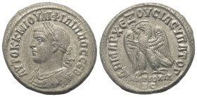 Seleukis und Pierien. Antiochia am Orontes. Philippus II. (247 - 249 n. Chr.).

 Tetradrachme (Billon). 247 n. Chr.
Vs: Büste in Vorderansicht mit ...