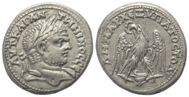 Phönikien. Berytos. Caracalla (197 - 217 n. Chr.).

 Tetradrachme (Billon). Ca. 215 - 217 n. Chr.
Vs: Kopf des Caracalla mit Lorbeerkranz rechts.
...