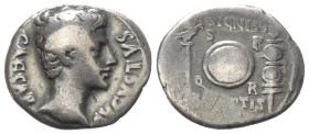 Augustus (31 v. - 14 n. Chr.).

 Denar (Silber). 19 v. Chr. Ungesicherte Münzstätte in Spanien (Colonia Patricia?).
Vs: CAESAR - [AVGVST]VS. Kopf d...