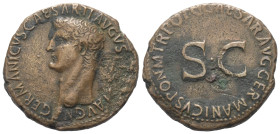 Germanicus (gest. 19 n. Chr.).

 As (Bronze/Kupfer). 37 - 38 n. Chr. (unter Caligula). Rom.
Vs: GERMANICVS CAESAR TI AVGVST F DIVI AVG N. Kopf des ...