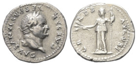 Vespasianus (69 - 79 n. Chr.).

 Denar (Silber). 78 - 79 n. Chr. Rom.
Vs: CAESAR VESPASIANVS AVG. Kopf mit Lorbeerkranz rechts.
Rs: CERES AVGVST. ...