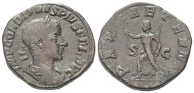 Gordianus III. (238 - 244 n. Chr.).

 Sesterz (Bronze). 241 - 244 n. Chr. Rom.
Vs: IMP GORDIANVS PIVS FEL AVG. Büste mit Lorbeerkranz, Paludament u...