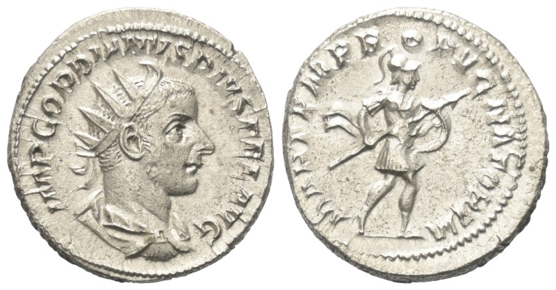 Gordianus III. (238 - 244 n. Chr.).

 Antoninian (Silber). 243 - 244 n. Chr. R...