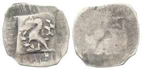 Bayern - Ingolstadt. Stephan III. (1375 - 1413) und Ludwig VII. (1413 - 1443).

 Einseitiger Pfennig (Vierschlag, Silber). Ingolstadt.
Vs: Steigend...