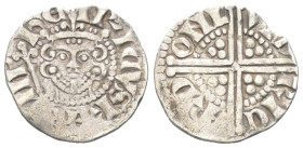 England. Henry III. (1216 - 1272).

 Voided Longcross Penny (Silber). London.
Class 5b. 

Vs: Bekröntes Haupt frontal. 
Rs: Langes Doppellinienk...