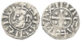 Frankreich - Herrschaften. Vienne - Erzbistum. Anonym (1100 - 1150).

 Denier (Silber). Ohne Jahr.
Vs: +S.M.VIENNA. Kopf links.
Rs: MAXIMA.GALL. K...