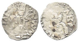 Walachei - Fürstentum. Mihail I. (1418 - 1420).

 Ducat (Silber).
Vs: IW M - [X]AIL BO (Slawisch). Herrscher mit Lanze und Kreuzglobus frontal steh...