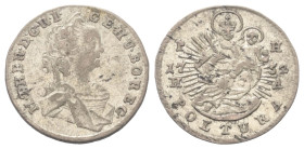 Habsburger bis 1806. Maria Theresia (1740 - 1780).

Poltura (Silber). 1752 HA. Hall für Ungarn.
Vs: Büste mit Diadem rechts.
Rs: Madonna mit Kind ...